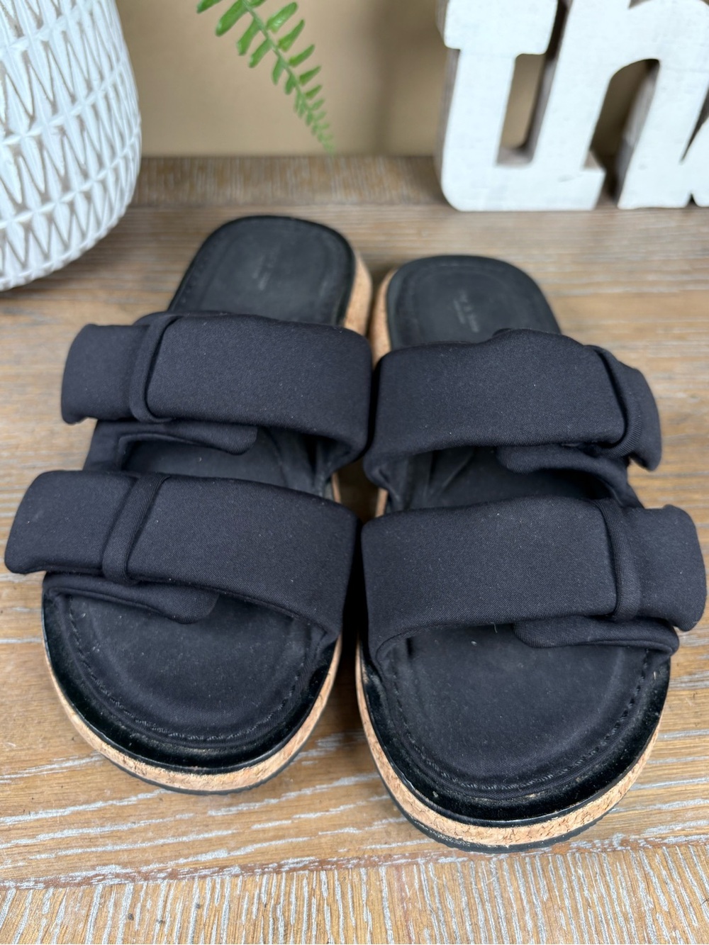 Rag & Bones Black Parque Slide Sandals with Cushioned Straps Earthy Crunchy 7.5 - Picture 8 of 13